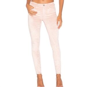 7 For All Mankind Velvet Ankle Skinny Jeans in Blush Pink Jeans Size 26